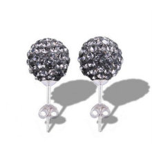925 Sterling Silver Shamballa Earrings Basketball Wives crystal Earrings BWE24